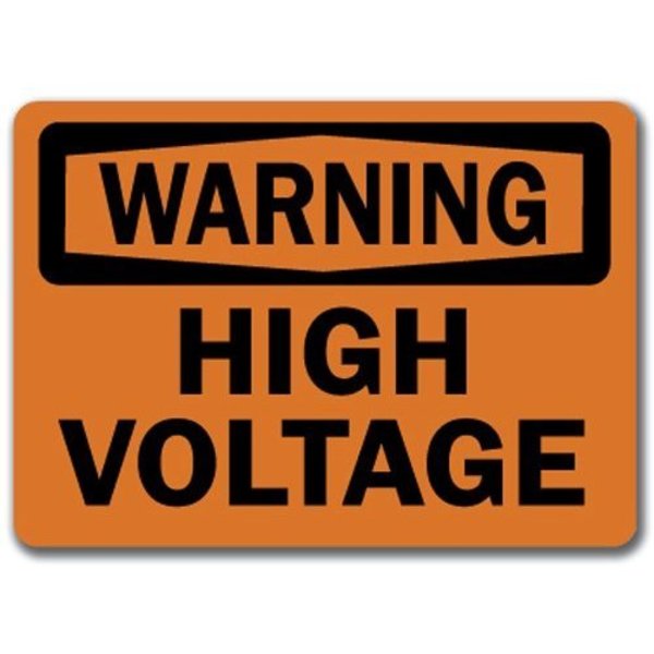 Signmission Safety Sign, 14 in Height, Plastic, High Voltage WS-High Voltage